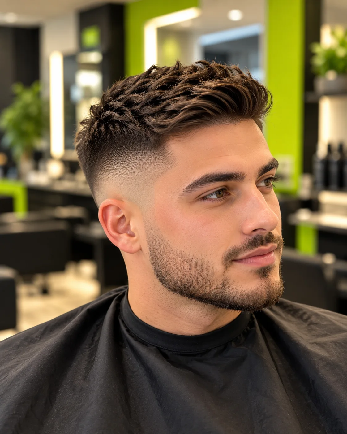 Inspiratievoorbeeld van moderne herencoupe met fade